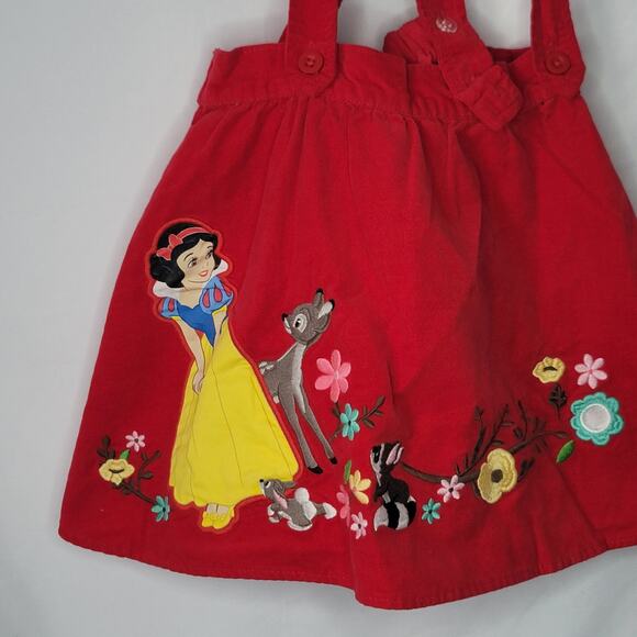 Disney- Girl's snow white skirt romper with straps- Red in color- size 5/6 - Picture 2 of 5